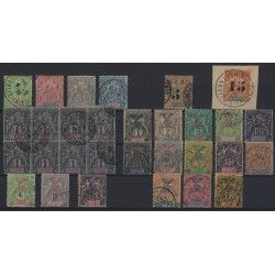 Nouvelle Calédonie 1892-1903 sélection de timbres oblitérés TBE.