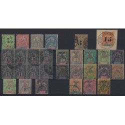 Nouvelle Calédonie 1892-1903 sélection de timbres oblitérés.
