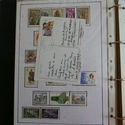 Collection de timbres d'Europe oblitérés en album.
