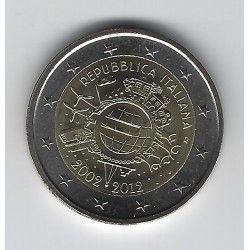 2 euros commémorative Italie 2012 - 10 ans de l'Euro.