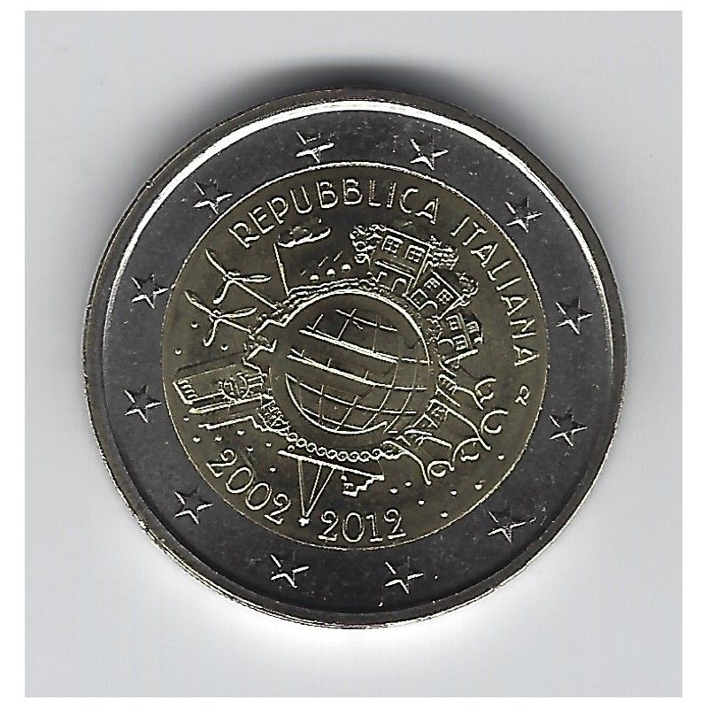 2 Euros Commémorative Italie 2012 10 Ans De Leuro Philantologie