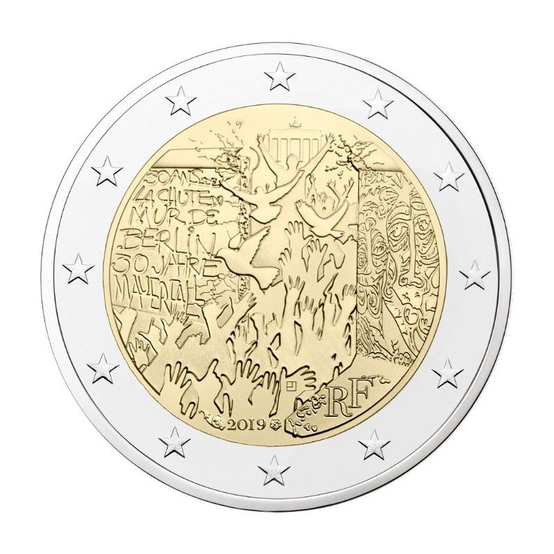 2 euros commémorative France 2019 - Chute mur de Berlin.