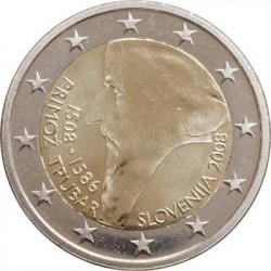 2 euros commémorative Slovénie 2008 - Primoz Trubar.