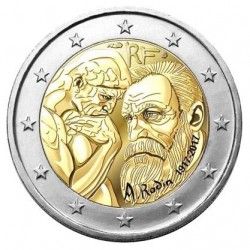 2 euros commémorative France 2017 - Rodin.