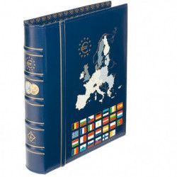 Album numismatique Vista spécial monnaies Euro avec étui de protection.