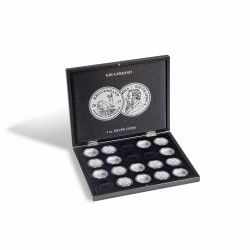 Coffret noir pour 20 pièces de 1 once argent Krugerrand.