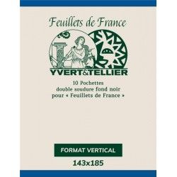 Pochettes doubles soudure 143 x 185 mm pour Feuillets de France.