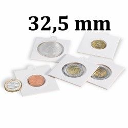 Etui carton blanc Matrix pour monnaies jusqu'à 32,5mm.