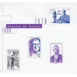 Feuillet de 4 timbres Charles de Gaulle F5446 neuf**.