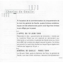 Feuillet de 4 timbres Charles de Gaulle N°F5446 neuf**.
