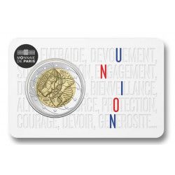 2 euros commémorative coincard BU France 2020 - Union.
