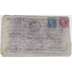 Boule de Moulins pli d'Honfleur 2 janvier 1871 pour Paris. R