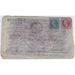 Boule de Moulins pli d'Honfleur 2 janvier 1871 pour Paris, TB. R