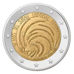 2 euros commémorative Andorre BU 2020 - 50 ans du Suffrage Universel Féminin.