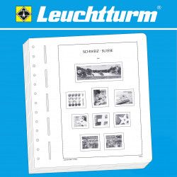 Feuilles pré imprimées Leuchtturm Suisse 1990-1999.