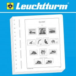 Feuilles pré imprimées Leuchtturm Islande 1873-1943.