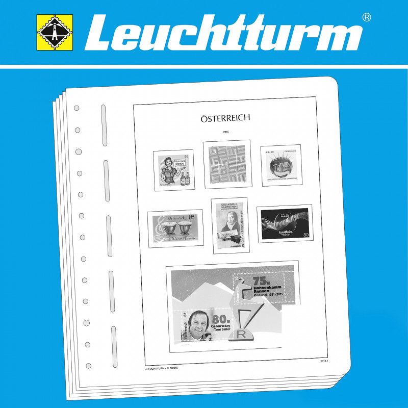 Feuilles pré imprimées Leuchtturm Autriche 2005-2009.