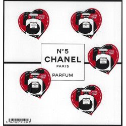 Bloc-feuillet de timbres N°152 Cœur Chanel neuf**.