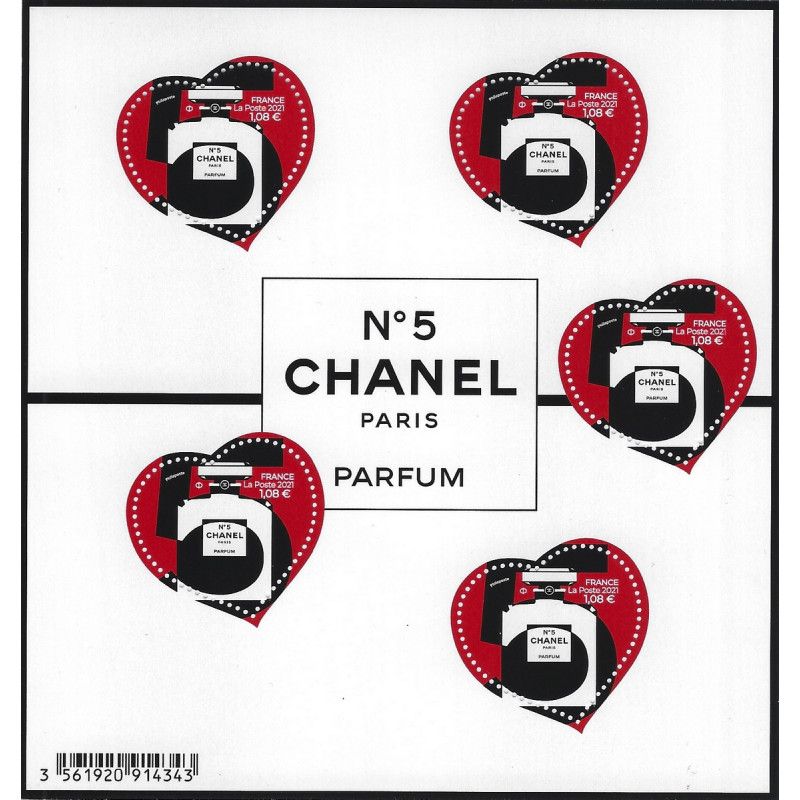 Bloc-feuillet de timbres N°152 Cœur Chanel neuf**.