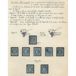 Type Bordeaux, étude de timbres oblitérés 1870, TB/SUP.
