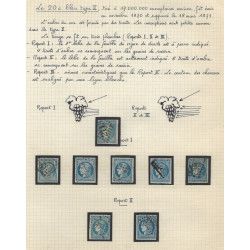 Type Bordeaux, étude de timbres oblitérés 1870, TB/SUP.