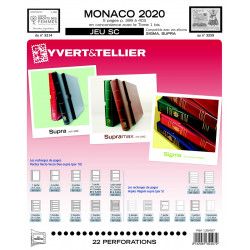 Jeux SC timbres de Monaco 2020 avec pochettes de protection.