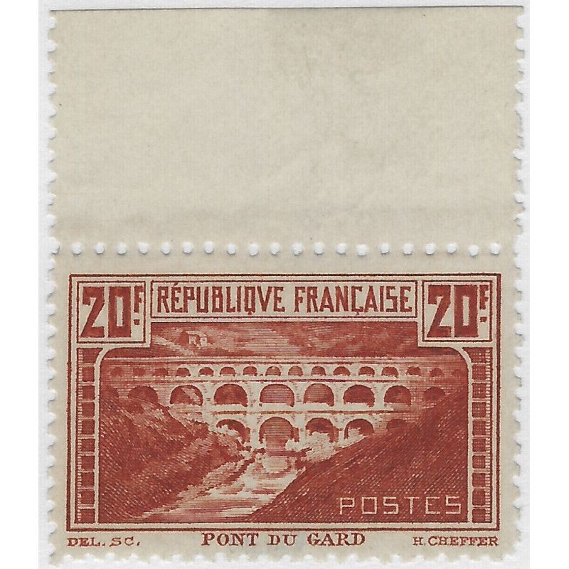 Pont du Gard timbre de France N°262B Bdf neuf**. R