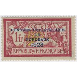 Congrès philatélique de Bordeaux timbre de France N°182 neuf**.