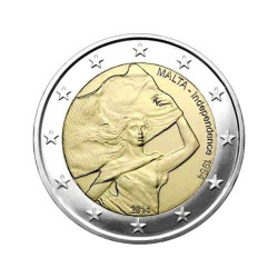 2 euros commémorative Malte 2014 - 50 ans indépendance.