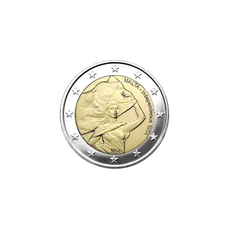 2 euros commémorative Malte 2014 - 50 ans indépendance.