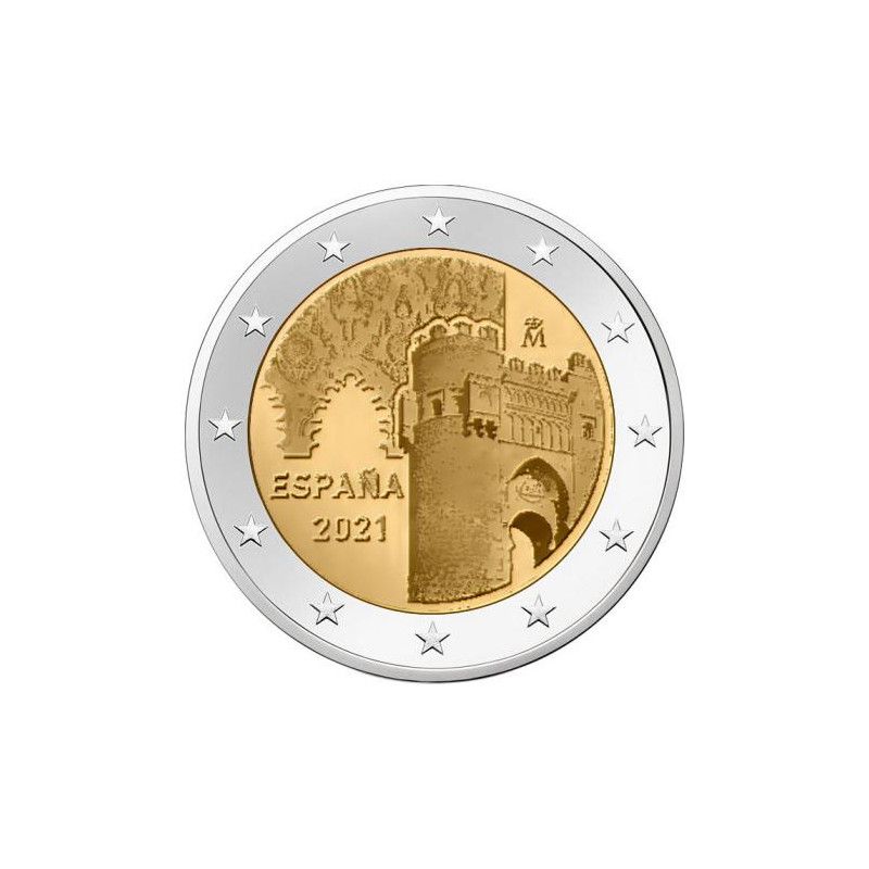 2 euros commémorative Espagne 2021 - Vieille Ville de Tolède.