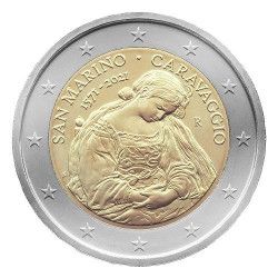 2 euros Saint Marin 2021 - 450 ans de la naissance de Caravage en coffret BU.