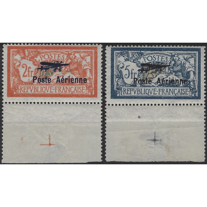 Timbres poste aérienne de France N°1 - 2 Bdf neuf** TB / SUP.