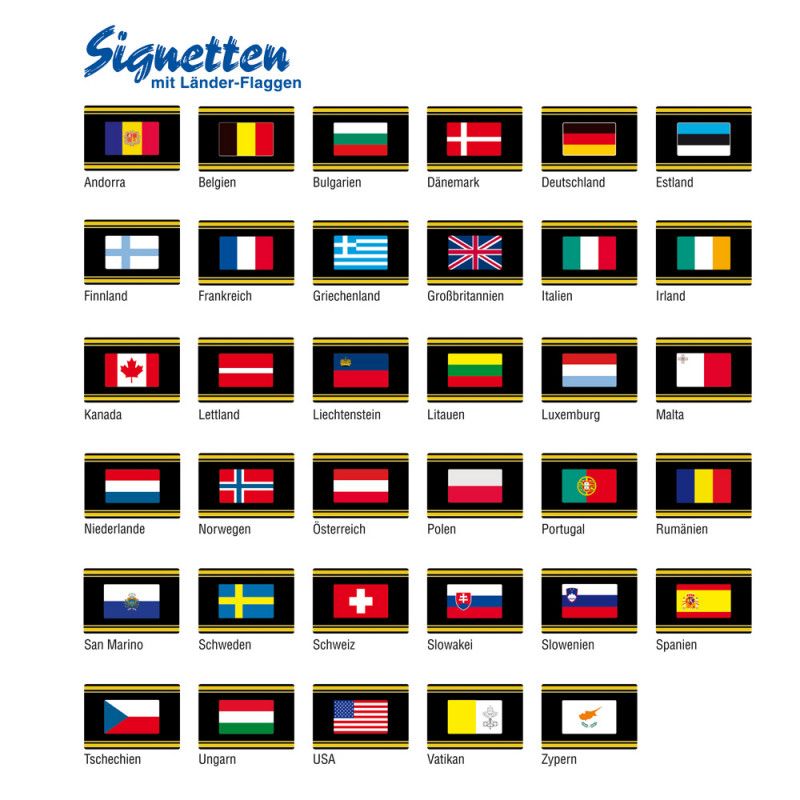 Signettes drapeaux pays pour albums de collection de timbres. -  Philantologie