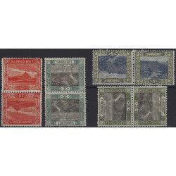 Sarre 1921 sélection de 4 timbres en paire tête-bêche neuf*.