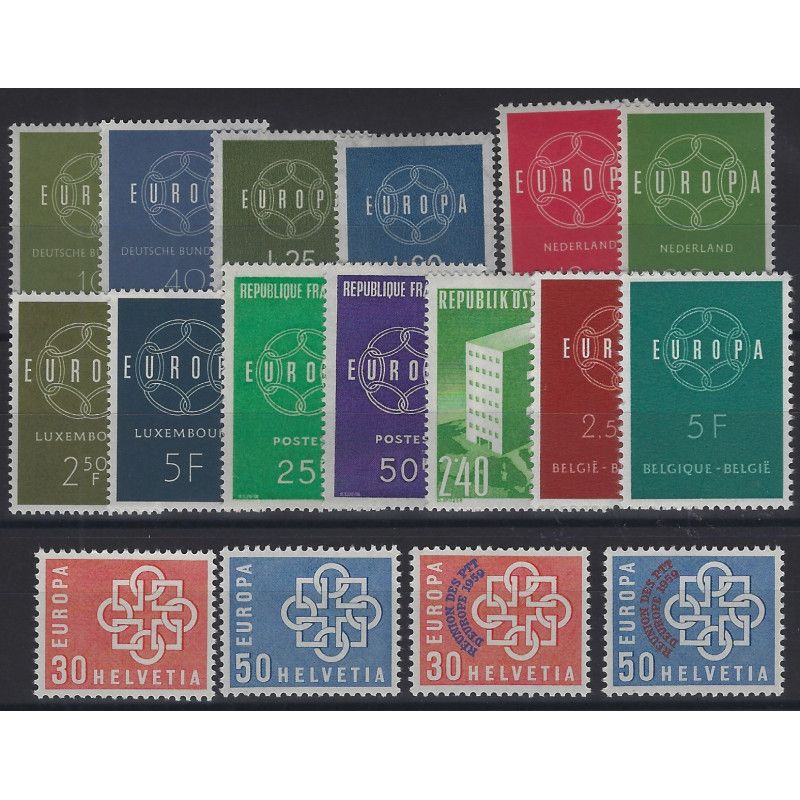 Europa-CEPT timbres d'année 1959 complet neuf**.