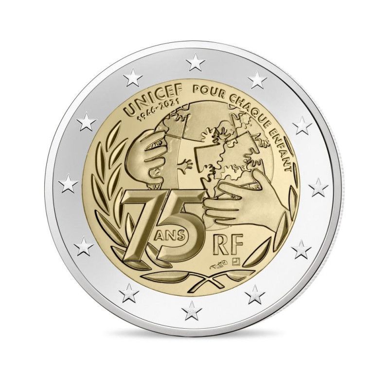 2 euros commémorative France UNICEF 2021.