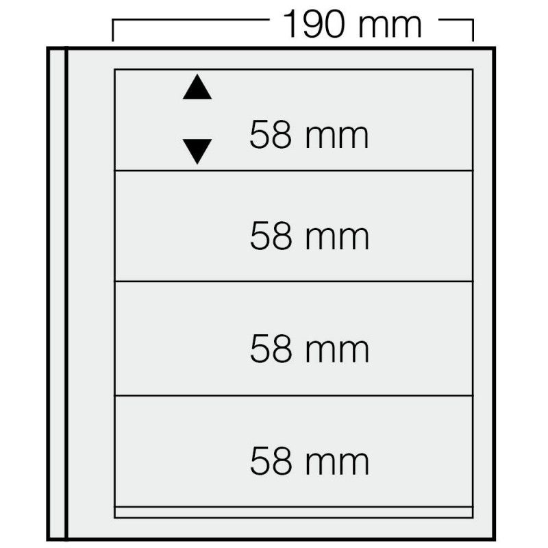 Feuilles Safe spécial-dual à 4 bandes pour timbres-poste.