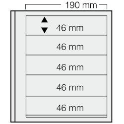 Feuilles Safe spécial-dual à 5 bandes pour timbres-poste.