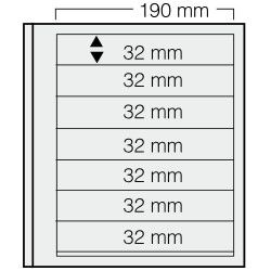 Feuilles Safe spécial-dual à 7 bandes pour timbres-poste.