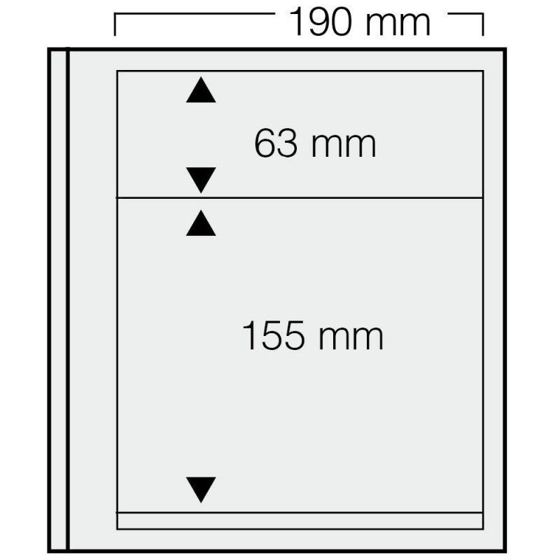 Feuilles Safe spécial-dual 2 bandes pour blocs, timbres-poste.