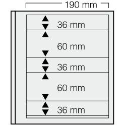 Feuilles Safe spécial-dual à 5 bandes pour timbres-poste.