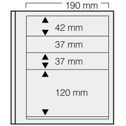 Feuilles Safe spécial-dual à 4 bandes pour timbres-poste.