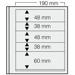 Feuilles Safe spécial-dual à 5 bandes pour timbres-poste.