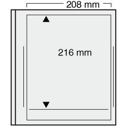 Feuilles Safe spécial-dual à 1 poche pour blocs-feuillets de timbres.