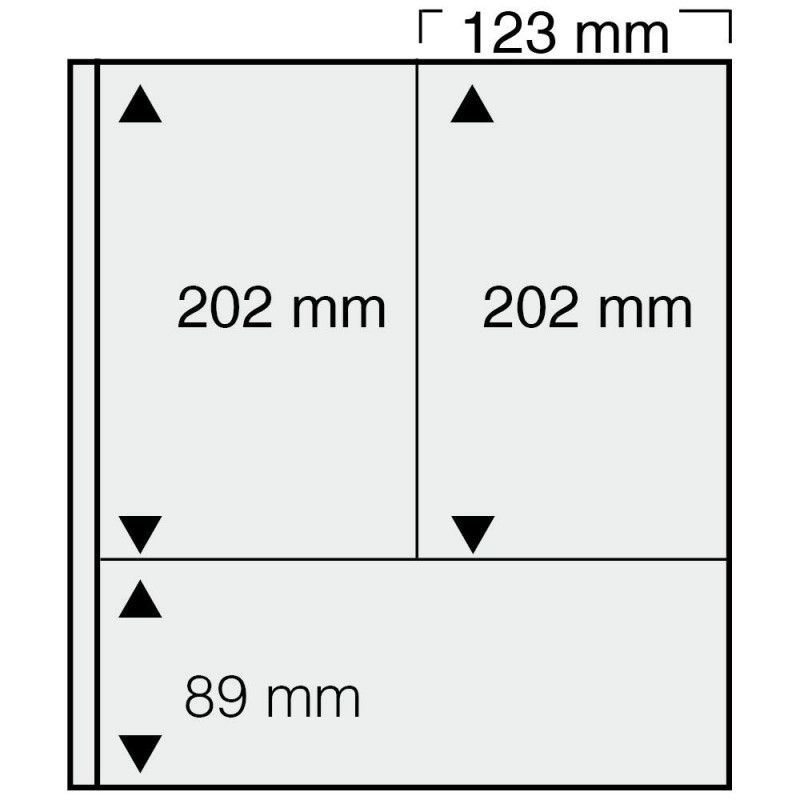Feuilles Safe spécial-dual à 3 poches pour blocs, cartes.