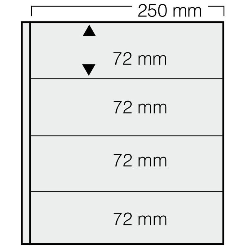 Feuilles Garant Safe à 4 bandes pour timbres-poste.