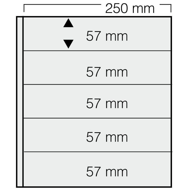 Feuilles Garant Safe à 5 bandes pour timbres-poste.