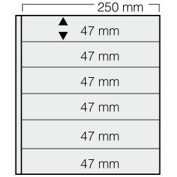 Feuilles Garant Safe à 6 bandes pour timbres-poste.