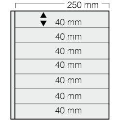 Feuilles Garant Safe à 7 bandes pour timbres-poste.